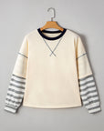 Ashley Striped Long Sleeve Two-in-one Top