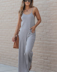 Naomi Pocket Spaghetti Strap Wide Leg Jumpsuit