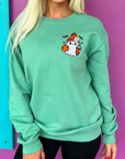Halloween Ghost Embroidered Sweatshirt