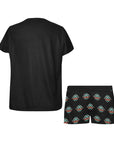 Native Buffalo Women's Western Top and Short Pajama Set