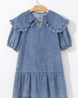 Emory Ruffled Collared Side Pockets Dress