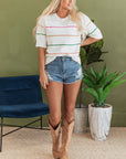 Joanna Striped Drop Shoulder Sweater