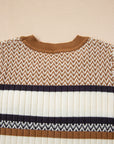 Avery Ribbed Trim Slim Sweater
