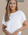 Cassidy Textured Knit Short Sleeve Top