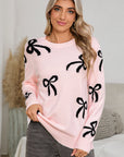 Light Pink Bow Sweater
