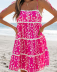Mina Ric Rac Patched Sleeveless Mini Dress