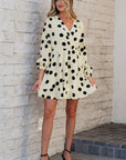Kataleya Polka Dot Puff Sleeve Mini Dress