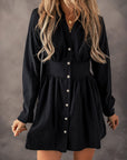 Leia Long Sleeve Shirt Mini Dress