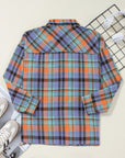 Plaid Button-Up Long Sleeve Shirt
