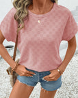 Checker Textured Short Sleeve T-Shirt