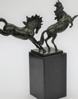 Museum Quality Two Running Horses Limited Edition Bronze Masterpiece Sculpture