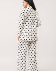 Long sleeve polka dot blazer and pants set