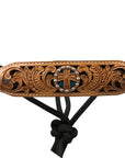 Bronc Halter with Tooled Cross Noseband