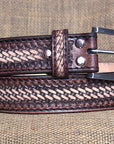 HILASON Western Genuine Leather Belt for Men Women Cowboy Cowgirl Handmade Unisex Full Grain Heavy Duty Tooled Belt for Jeans