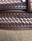 HILASON Western Genuine Leather Belt for Men Women Cowboy Cowgirl Handmade Unisex Full Grain Heavy Duty Tooled Belt for Jeans