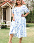 Gia Plus Size Floral Midi Dress