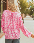 Adalyn Floral Puff Sleeve Lightweight Blouse