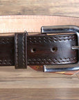 HILASON Western Genuine Leather Belt for Men Women Cowboy Cowgirl Handmade Unisex Full Grain Heavy Duty Tooled Belt for Jeans