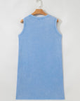 Mineral Wash Sleeveless Mini Dress