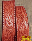 HILASON Western Genuine Leather Belt for Men Women Cowboy Cowgirl Handmade Unisex Full Grain Heavy Duty Floral Tooled Belt