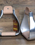 Hilason Western Aluminium Roper Horse Saddle Stirrups Pair W/ 5" Width