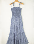 Indie Smocked Bodice Wide Leg Floral Jumpsuit