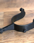 Hilason Western Black Steel Mens 5 Degree Bull Riding Spurs Pair