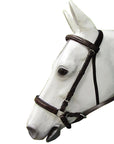 Bitfree Leather English Bitless Bridle Horse Reins Brown Hilason