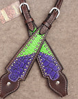 HILASON Western Horse Headstall Tack Genuine American Leather Dark Brown