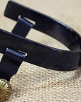 Hilason Western Black Steel Horse Riding Youth Spurs Pair W/ Rowel