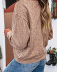 SAVED BY GRACE Embroidered Mineral Wash Sweatshirt