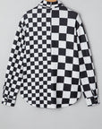 Checker Flap Pocket Button Front Shacket
