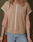 Ric-Rac Contrast Trim T-Shirt