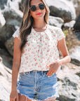 Estelle Crochet Cap Sleeve Blouse