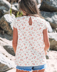 Estelle Crochet Cap Sleeve Blouse