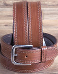 HILASON Western Genuine Leather Belt for Men Women Cowboy Cowgirl Handmade Unisex Full Grain Heavy Duty Tooled Belt for Jeans