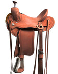Western Horse Saddle American Leather Ranch Roping Trail Hilason Dark Tan