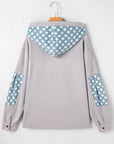 Hallie Star Pattern Drawstring Hoodie