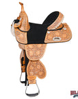 Western Horse Child Saddle Treeless American Leather Barrel