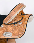 Western Horse Child Saddle Treeless American Leather Barrel