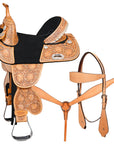 Western Horse Child Saddle Treeless American Leather Barrel