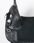 Western Horse Treeless Trail Barrel Saddle American Leather Black Hilason
