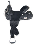 Western Horse Treeless Trail Barrel Saddle American Leather Black Hilason