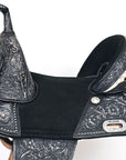 Hilason Western Horse Treeless Barrel Racing American Leather Saddle