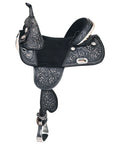 Hilason Western Horse Treeless Barrel Racing American Leather Saddle