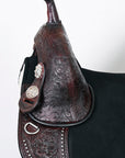 Hilason Western Horse Treeless Trail Barrel Racing American Leather Saddle