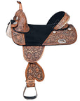 Hilason Western Treeless Trail Barrel Racing American Leather Saddle