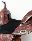 Hilason Western Horse Treeless Trail Barrel American Leather Saddle