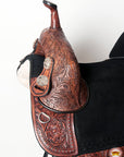 Hilason Western Horse Treeless Trail Barrel American Leather Saddle