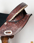 Hilason Western Horse Treeless Trail Barrel American Leather Saddle